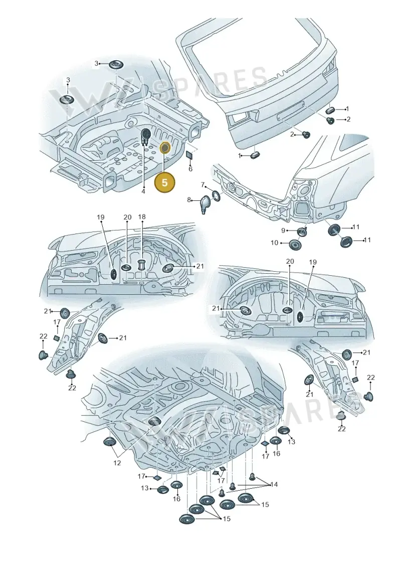 357971908B — Audi RS6 Avant (2013-2018) diagram 758803360, position 5