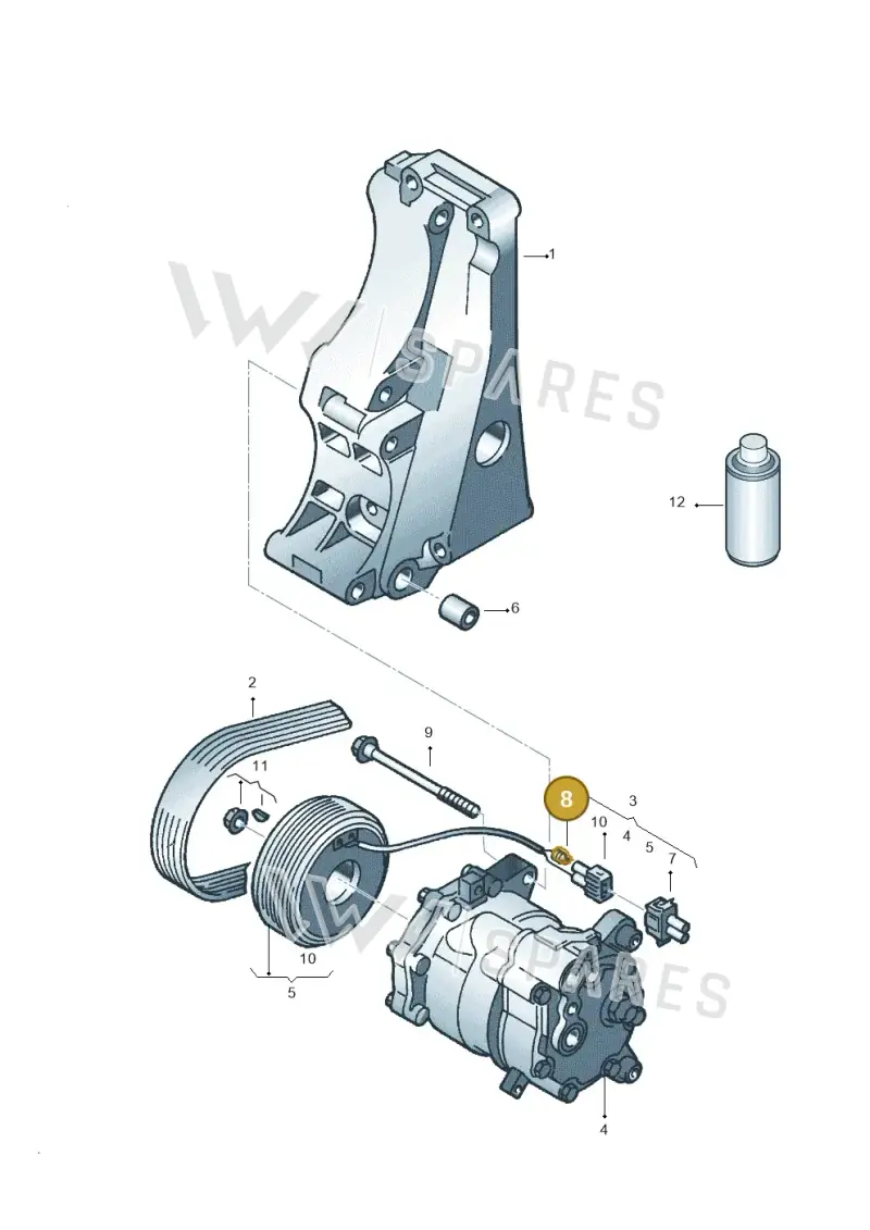 357972741 — SEAT AROSA (2003-2004) diagram 158260150, position 8