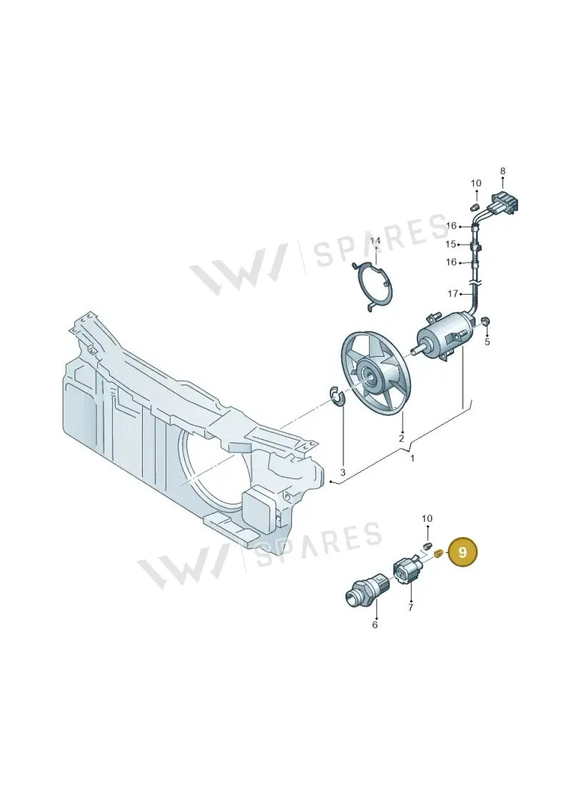 357972741A — Volkswagen LUPO/3L TDI (2003-2005) diagram 158959500, position 9