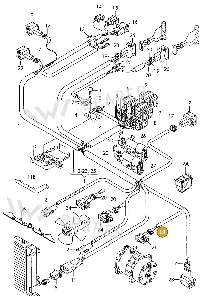 357972741B — Volkswagen TRANSPORTER SYNCRO (1996-2003) diagram 117972110, position 18