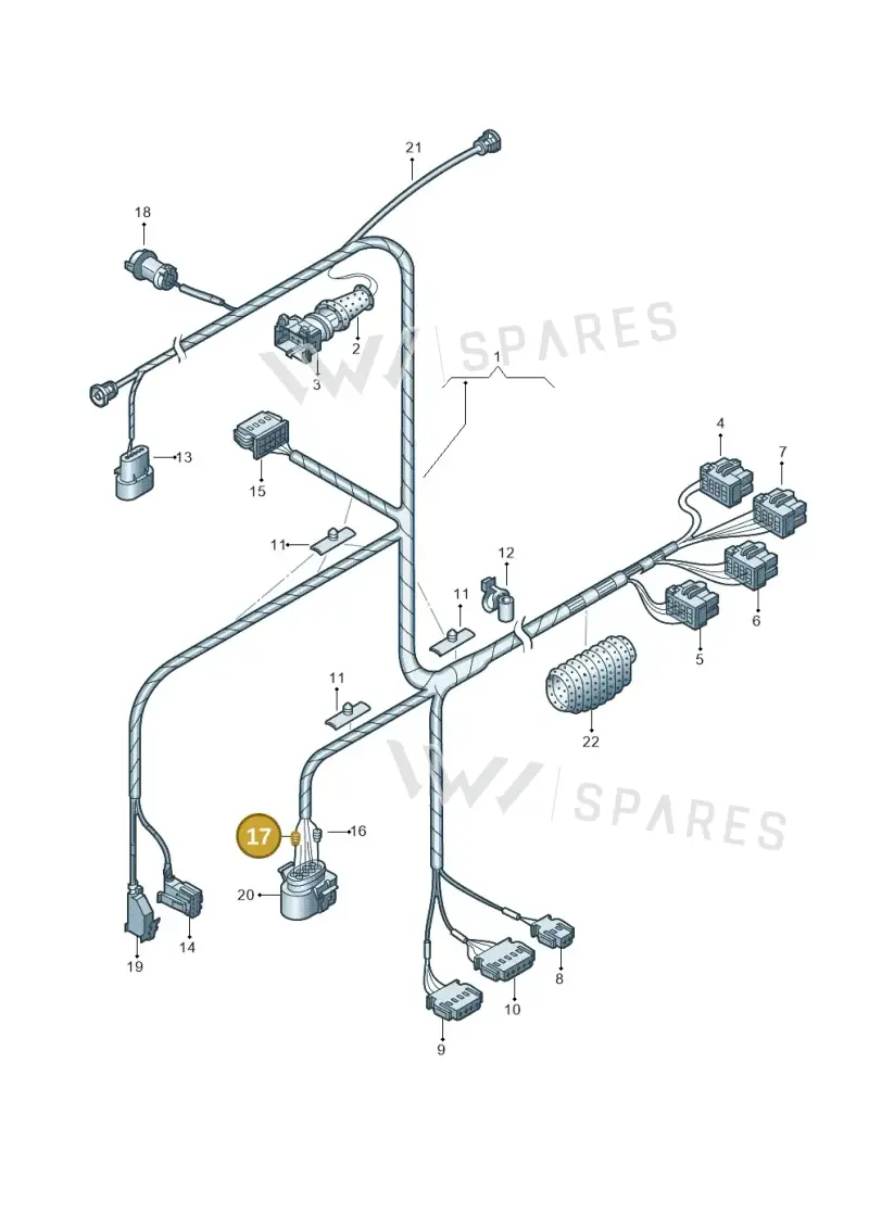 357972741B — Audi A3/S3/QUATTRO (2000-2003) diagram 201972350, position 17