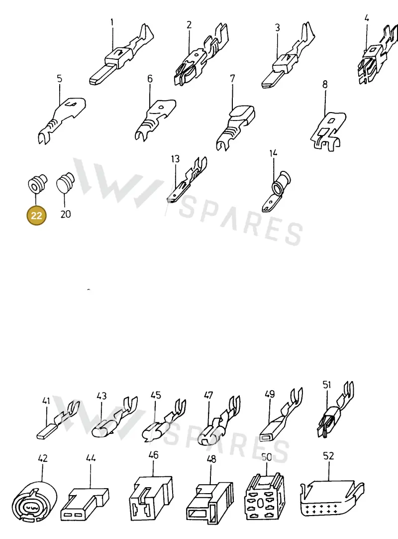 357972742 — Volkswagen CADDY PICKUP (1996-2000) diagram 101972100, position 22