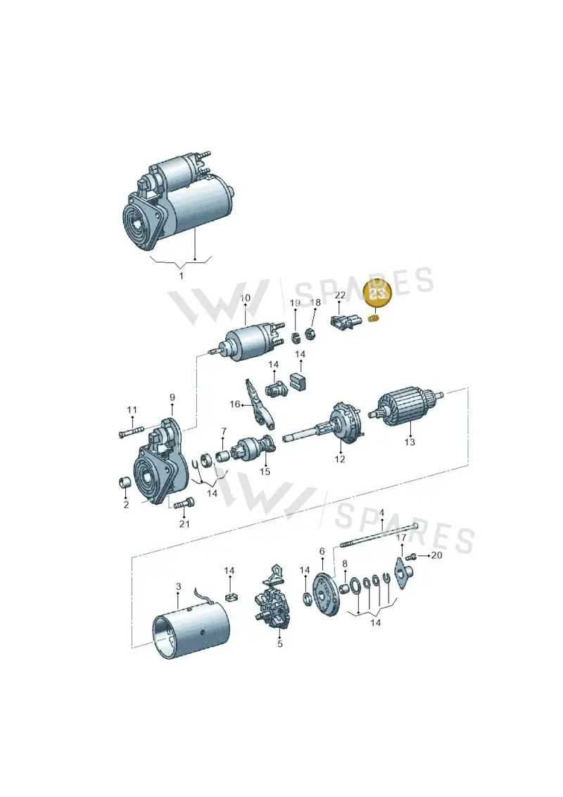 357972742 — Volkswagen POLO CLASSIC/VARIANT (1996-1999) diagram 117911100, position 23