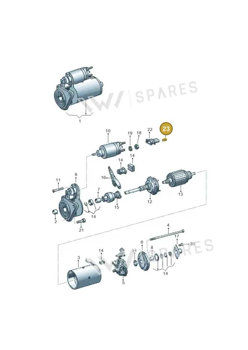 357972742C — Volkswagen LUPO/3L TDI (2003-2005) diagram 117911100, position 23