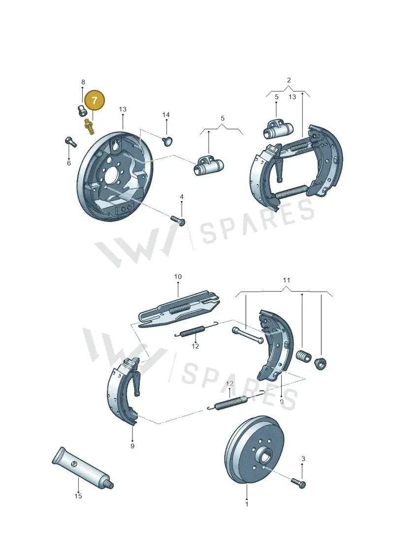 3A0611475 — Volkswagen Up! 1.0 TSI (2013-2017) diagram 558609200, position 7
