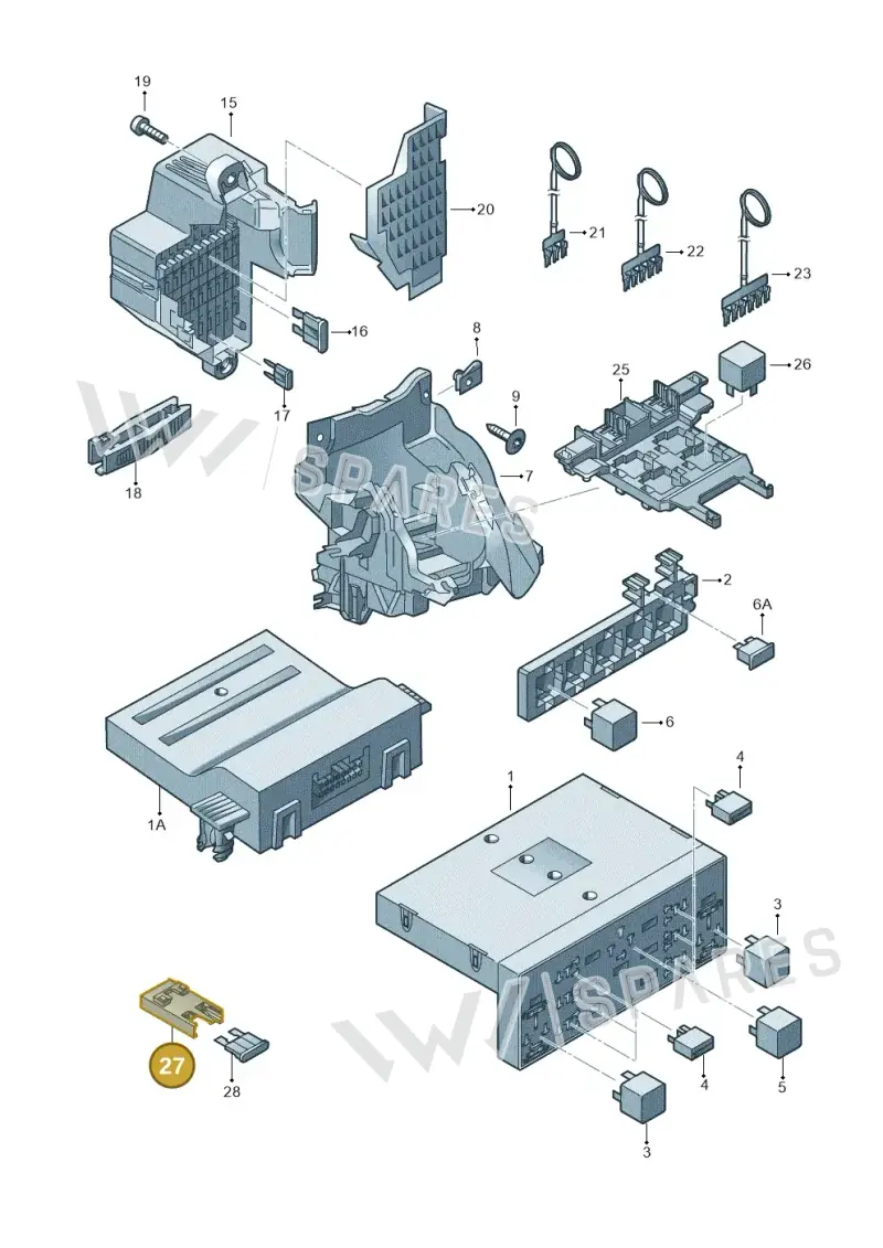 3A0937501A — Volkswagen Passat CC (2008-2012) diagram 656937000, position 27