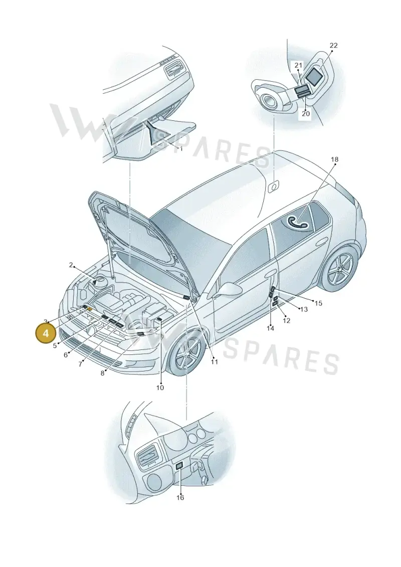3AA010805D — Volkswagen Golf 2.0 (2016-2020) diagram 746010000, position 4