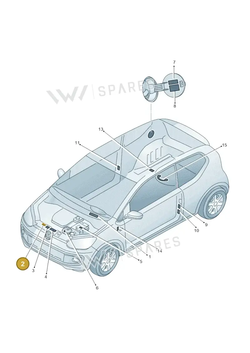 3AA010805E — Volkswagen Up! 1.0 BlueMotion (2016-2023) diagram 723010000, position 2