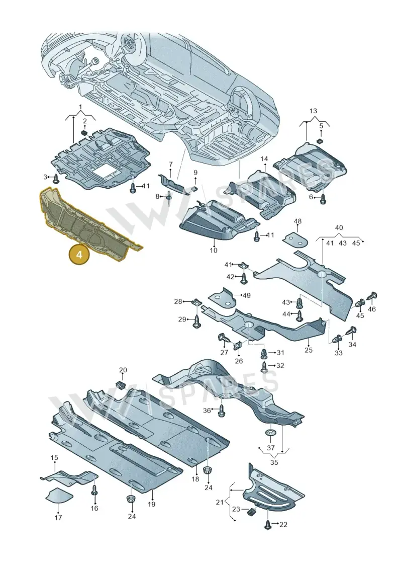 3AA825661 — Volkswagen Passat CC (2011-2016) diagram 645825100, position 4