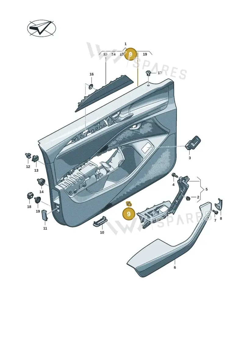 3AA868243A — Volkswagen Passat estate (2023-) diagram 3j0867000, position 9