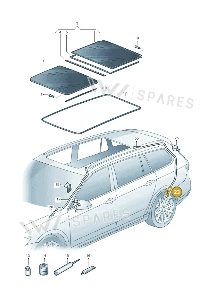 3AA877236 — Volkswagen Passat saloon (2014-2024) diagram 793877100, position 23