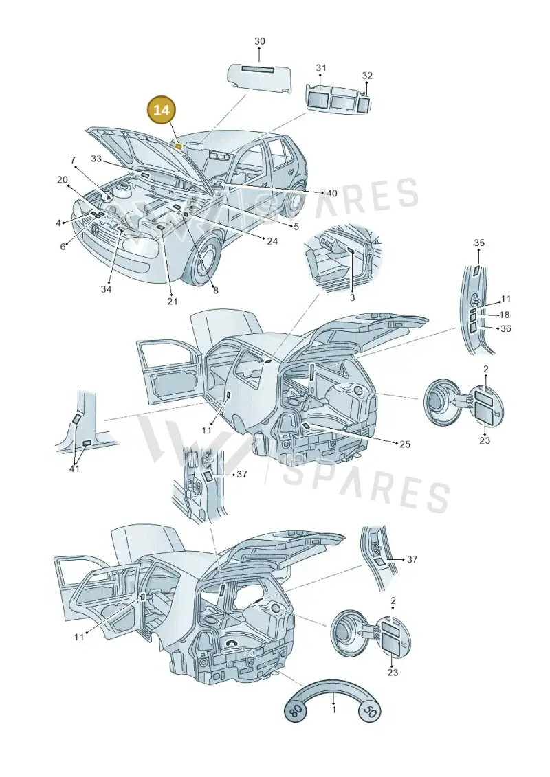 3B0010228N — Volkswagen POLO (2005-) diagram 203010000, position 14