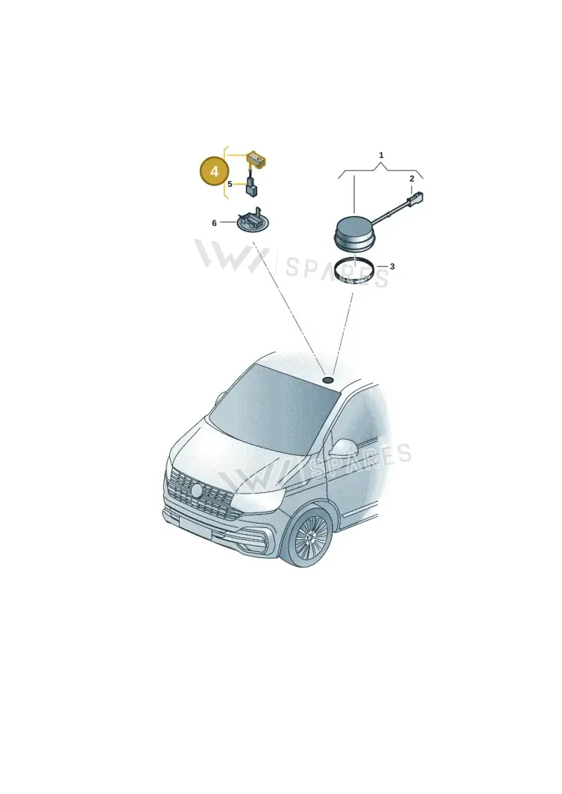 3B0035711BB41 — Volkswagen Transport. multivan (2019-2024) diagram 7em035080, position 4
