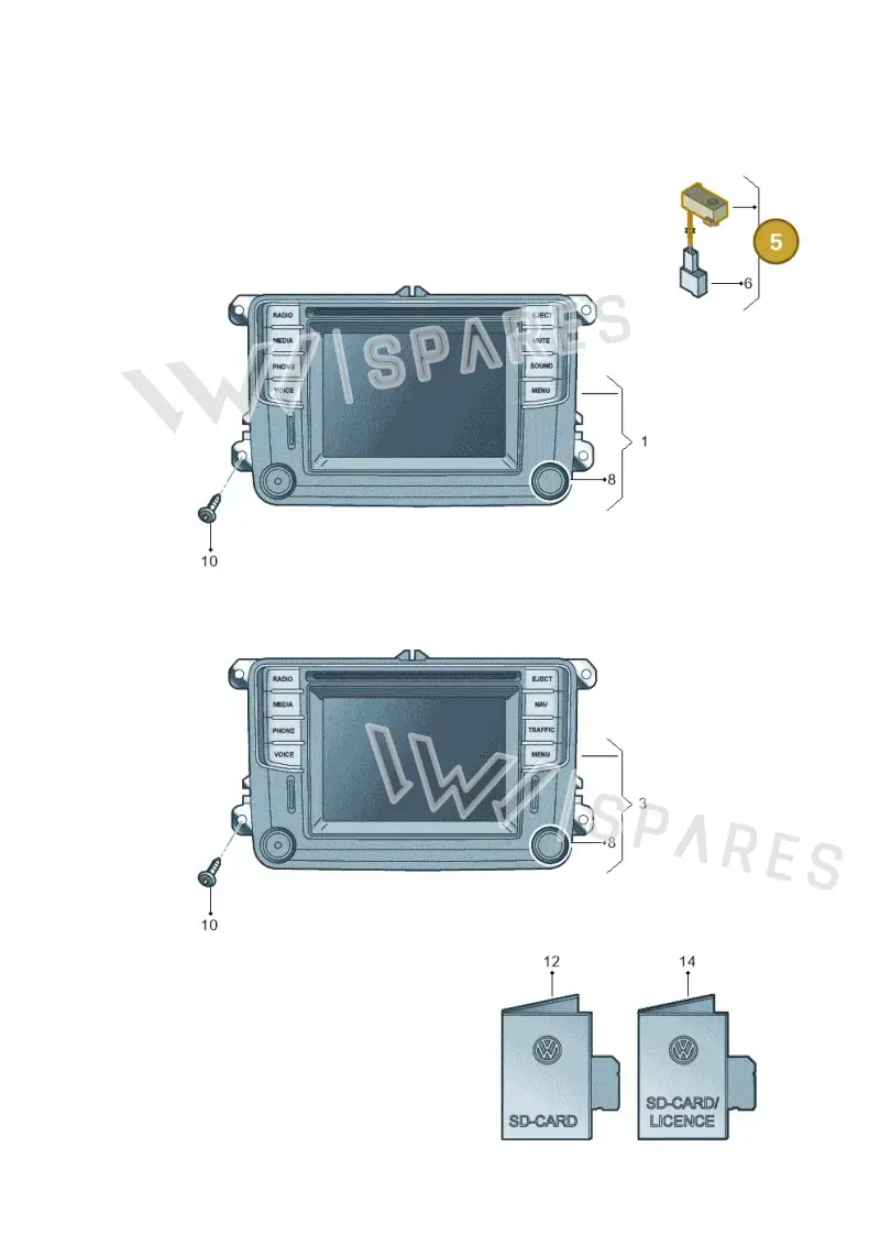 3B0035711B — Volkswagen Amarok twin cab (2022-) diagram 863035030, position 5