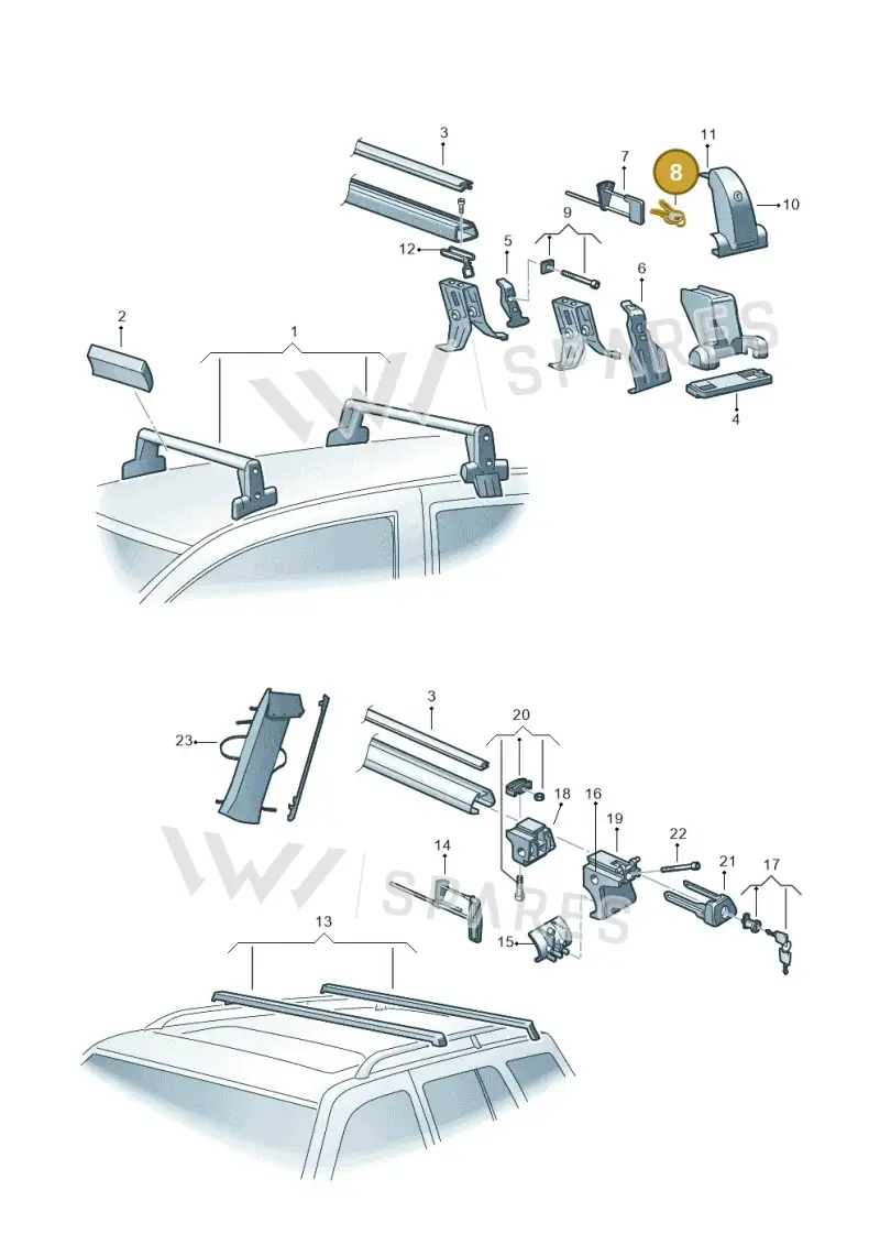 3B0071734 — Volkswagen Golf        "BR.","USA"03>07 (2002-2007) diagram 405071300, position 8