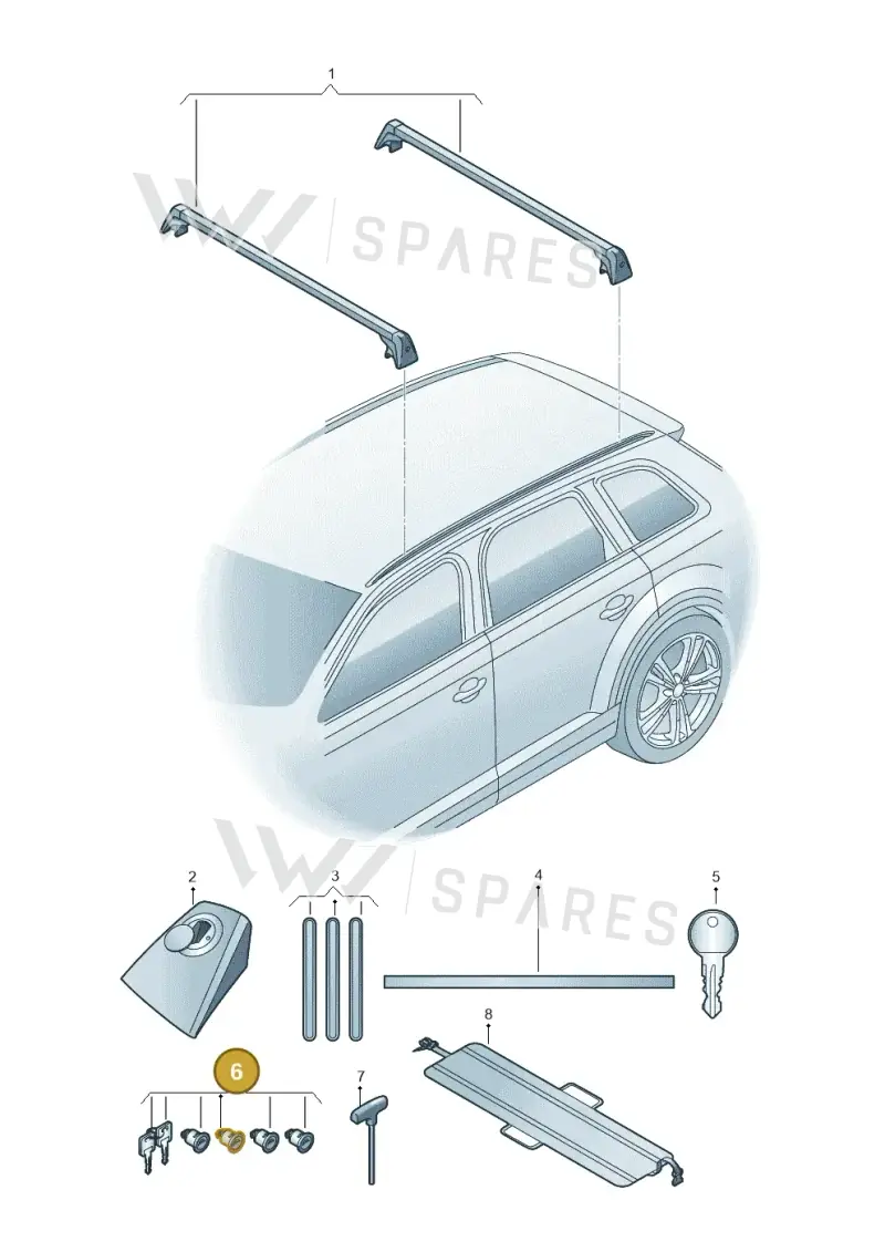3B0071734 — Volkswagen T-Cross 1,0 (2018-2024) diagram 439071030, position 6