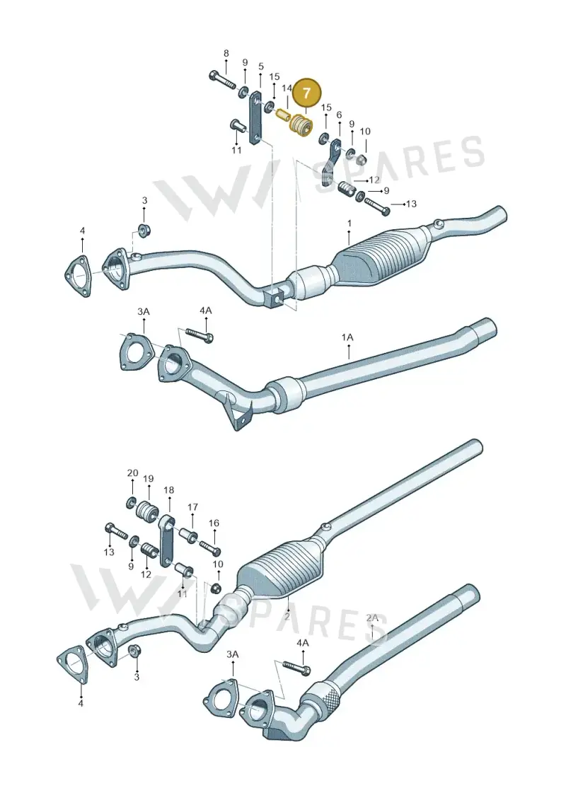 3B0253149 — Volkswagen PASSAT/4MOTION/W8 (2002-2005) diagram 195253750, position 7
