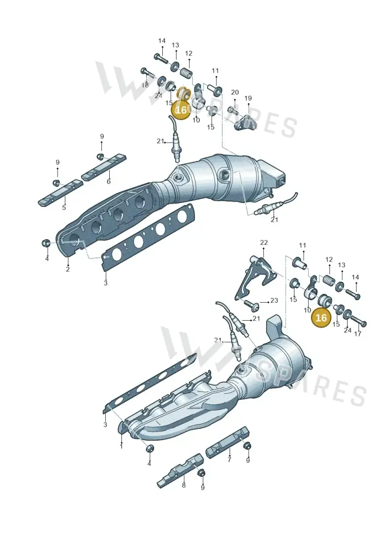 3B0253149 — Audi R8 qu. 5.2 (2012-2015) diagram 603253320, position 16