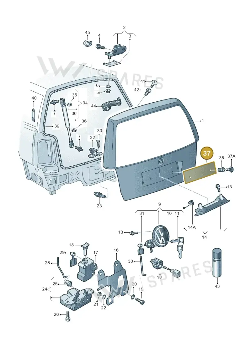 3B0827633C — Volkswagen GOLF/VAR./4MOT. A4     02 (2001-2002) diagram 203827300, position 37