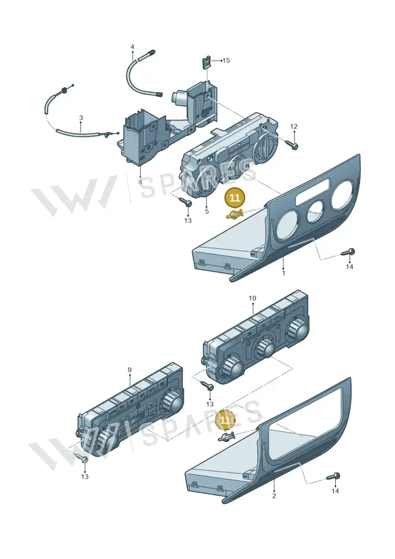 3B0858137 — Volkswagen Tiguan 4Motion (2011-2018) diagram 634819410, position 11