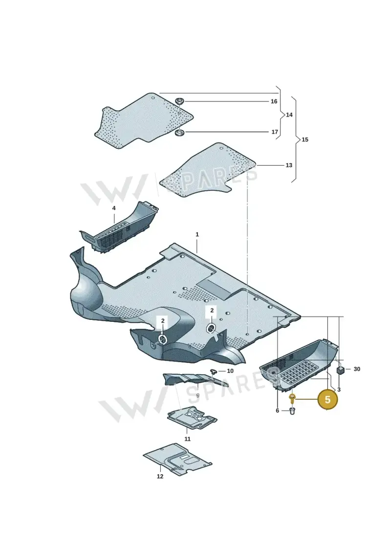 3B0867333 — Volkswagen Transport. multivan (2019-2024) diagram 7em863000, position 5