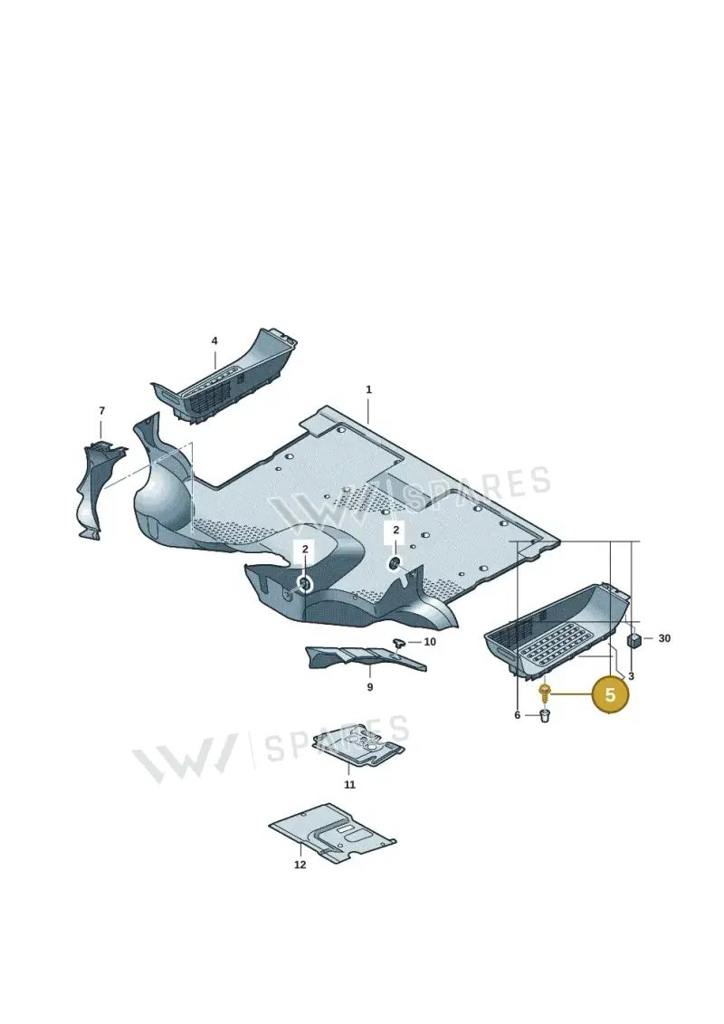 3B0867333 — Volkswagen Single-cab transp. (2019-2024) diagram 7fp863000, position 5