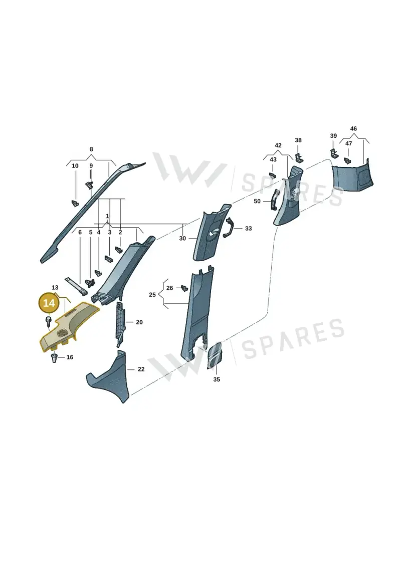 3B0867333 — Volkswagen ID.Buzz (2022-) diagram 15a867700, position 14