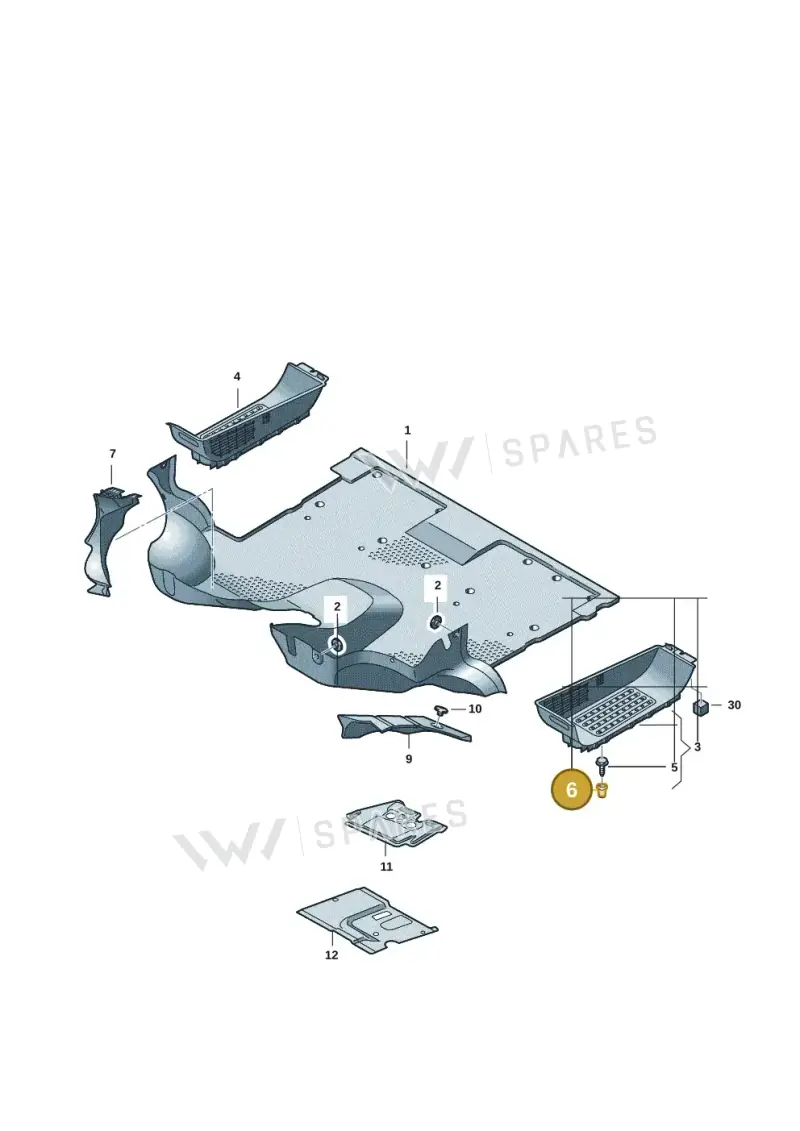 3B0867334 — Volkswagen Single-cab transp. (2019-2024) diagram 7fp863000, position 6