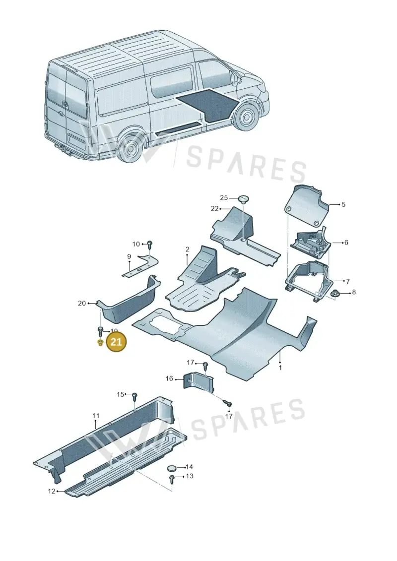 3B0867334B — Volkswagen MAN TGE 55 (2016-2021) diagram 806863000, position 21