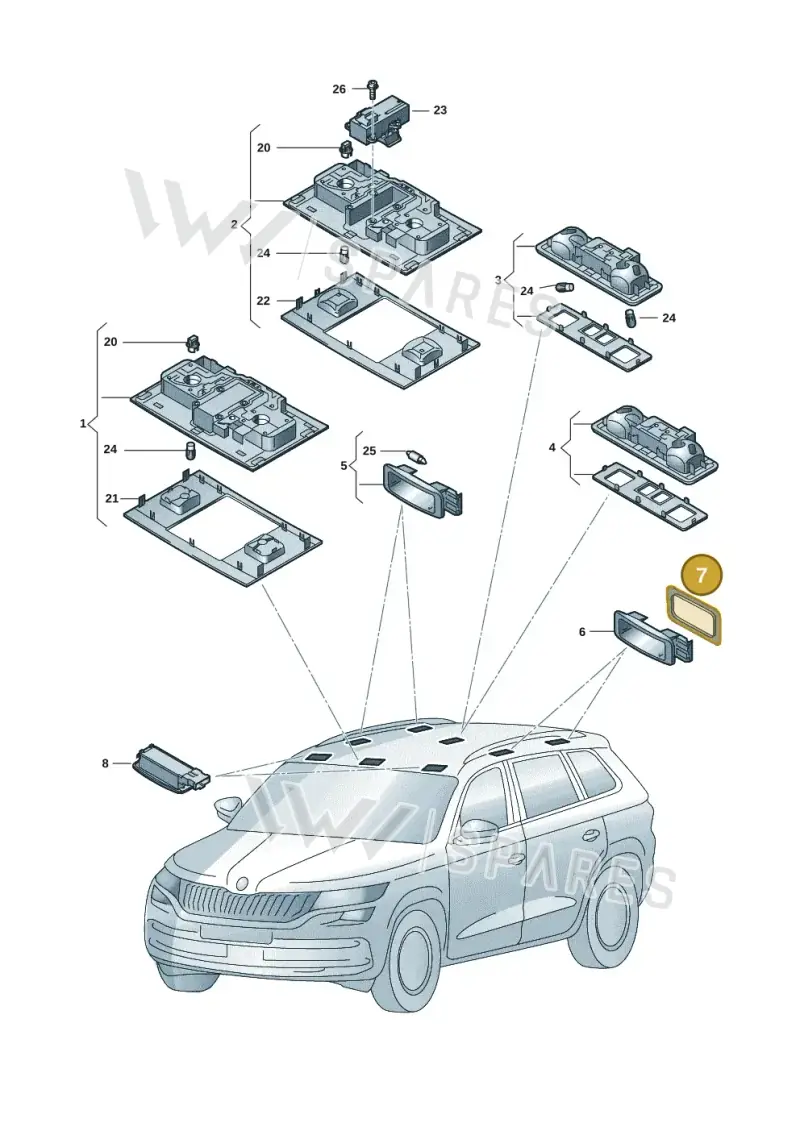 3B0867600 — Skoda Kodiaq (2018-2022) diagram 804947002, position 7