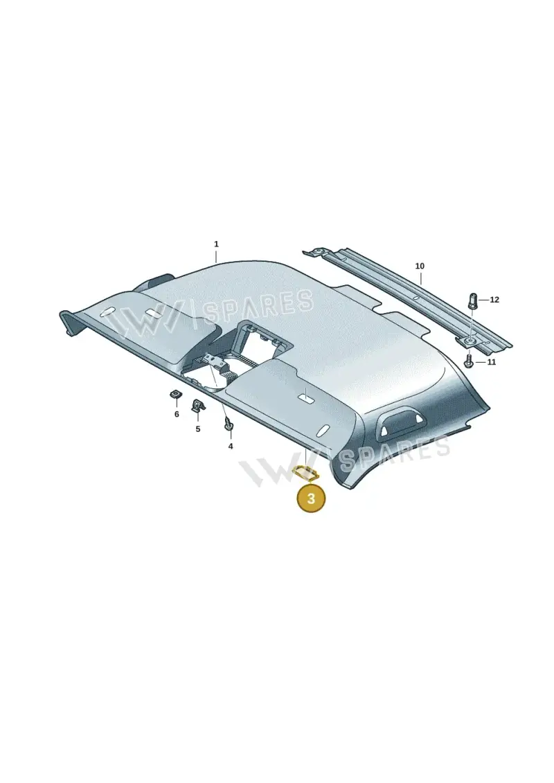 3B0868829 — Volkswagen Transporter Multivan (2019-2024) diagram 7em867055, position 3
