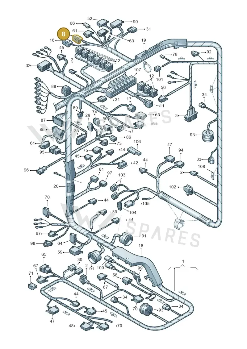 3B0919754 — Volkswagen Sharan (2008-2010) diagram 162971810, position 8