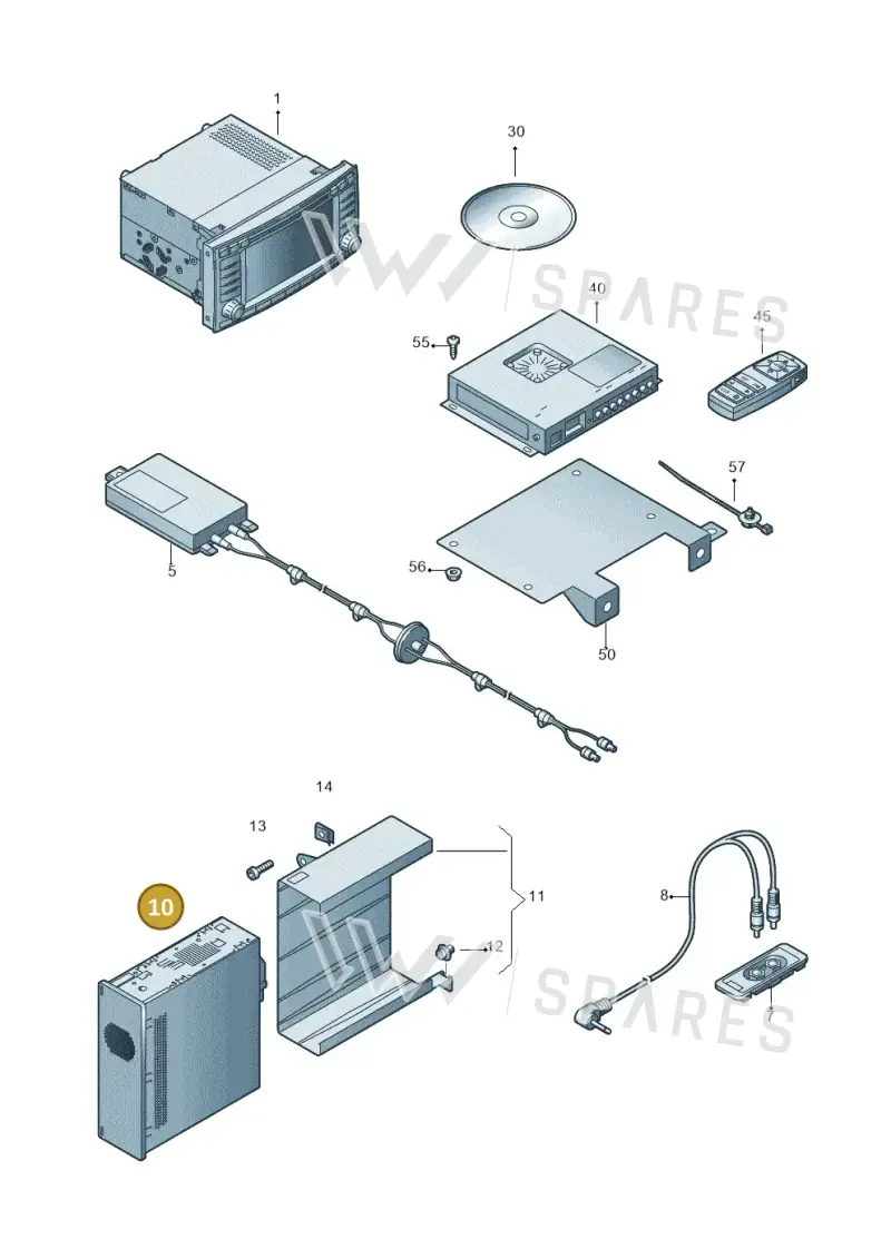 3B0919894AX — Volkswagen Transp. dropside (2008-2009) diagram 274035000, position 10