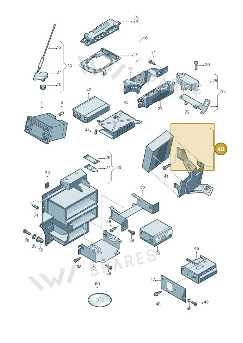 3B0919894AX — Volkswagen PASSAT/4MOTION/W8 (2002-2005) diagram 404035000, position 40