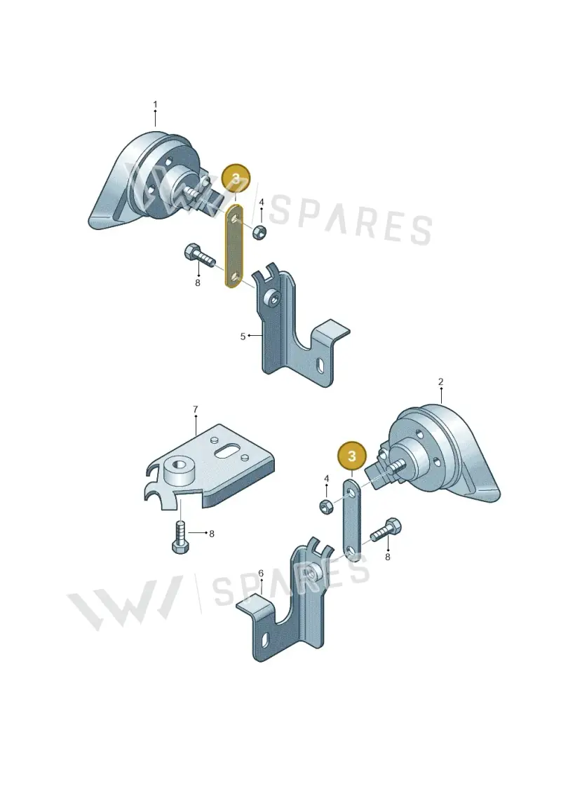 3B0951107 — Volkswagen Amarok twin cab (2022-) diagram 683951000, position 3