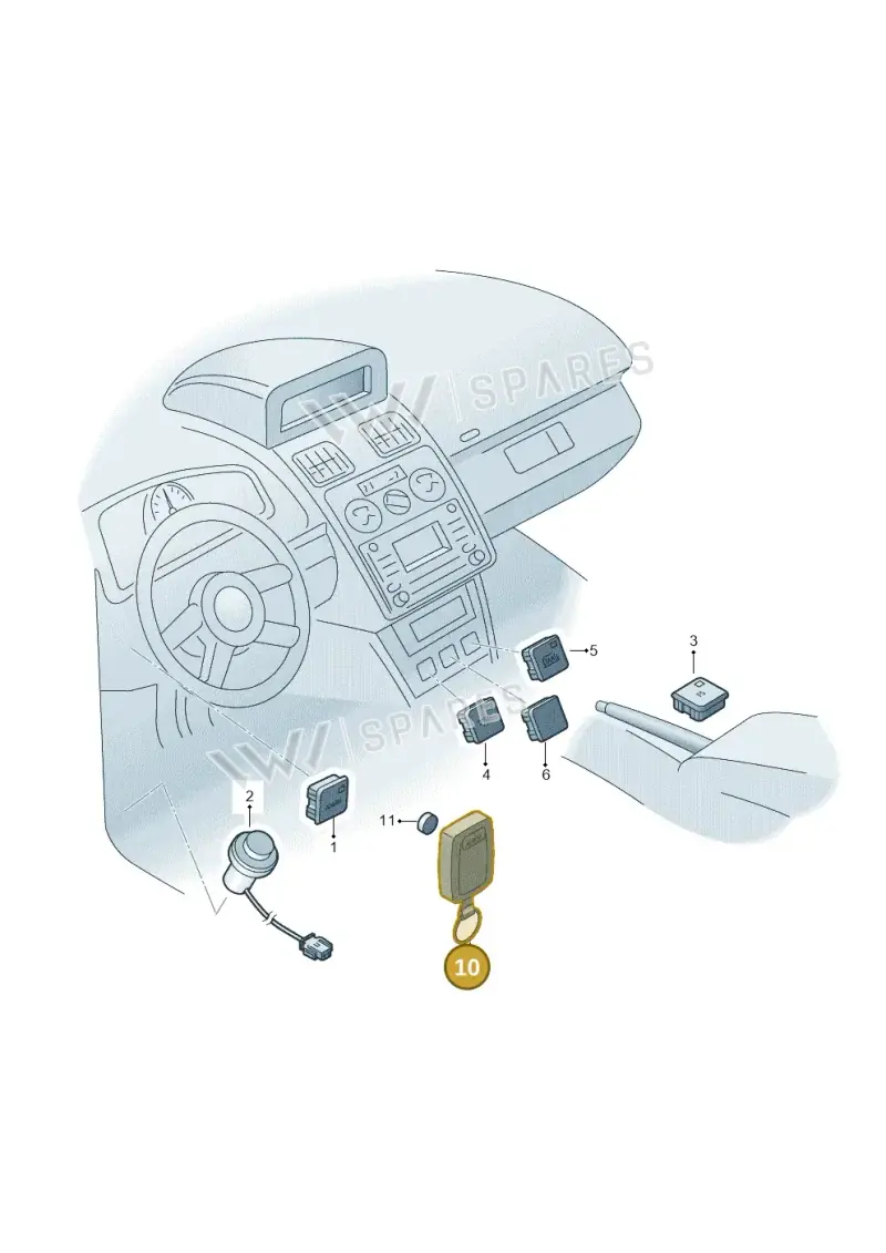 3B0953252D — Volkswagen Sharan Blue Motion (2010-2015) diagram 477941510, position 10