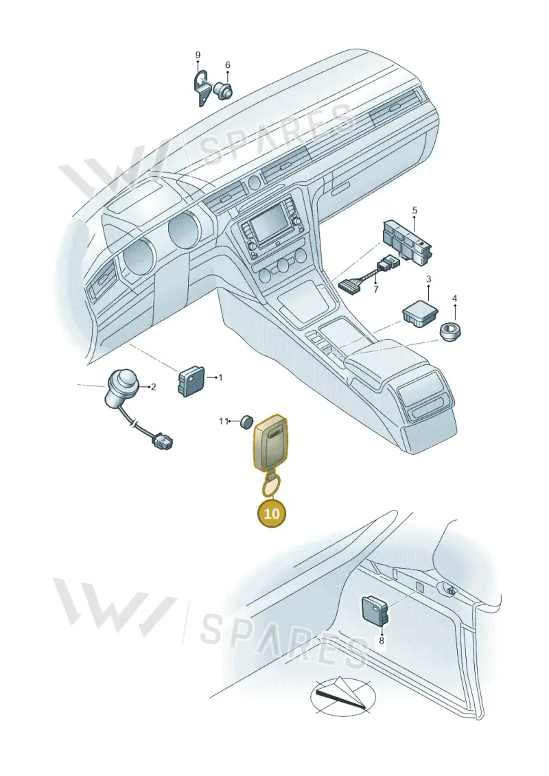 3B0953252D — Volkswagen Passat saloon (2014-2024) diagram 793941510, position 10