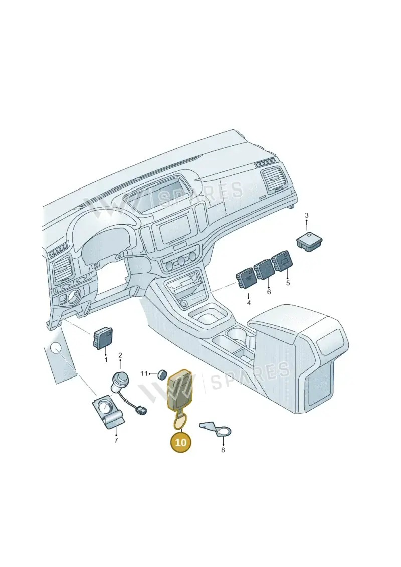 3B0953252D — Volkswagen Sharan BlueMotion (2015-2022) diagram 863941510, position 10