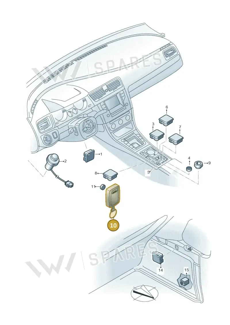 3B0953252D — Volkswagen Golf 2.0 (2016-2020) diagram 763941510, position 10