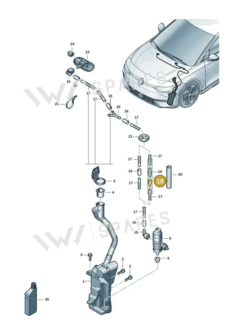 3B0955875 — Volkswagen ID.7 Limousine Pro (2023-) diagram 14b955100, position 18