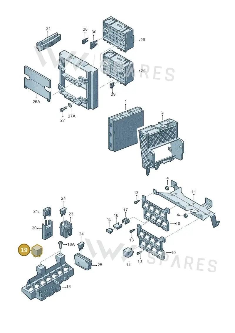 3B0963513 — Volkswagen Transp. caravelle (2009-2011) diagram 679937000, position 19