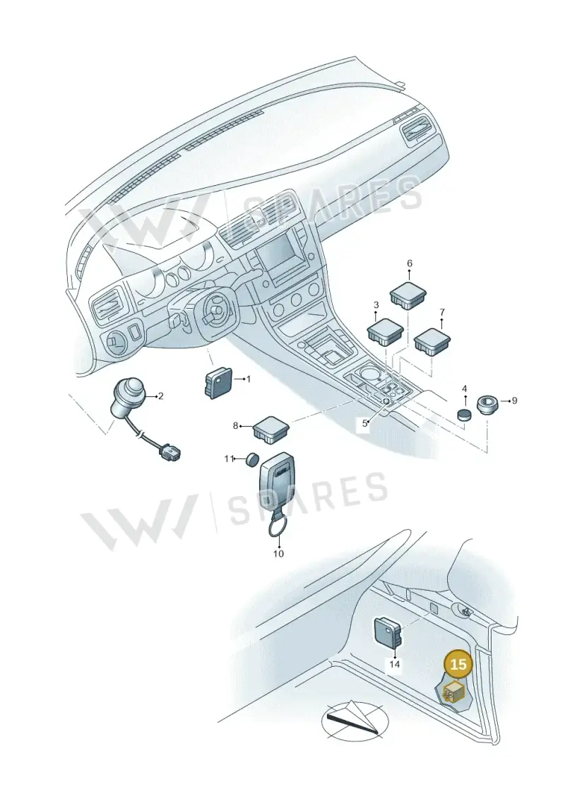 3B0963513 — Volkswagen Golf 2.0 (2016-2020) diagram 763941510, position 15
