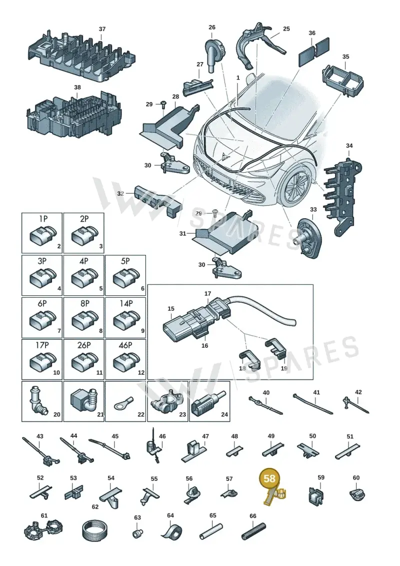 3B0971848E — SEAT CUPRA Born (2021-) diagram 10s971080, position 58