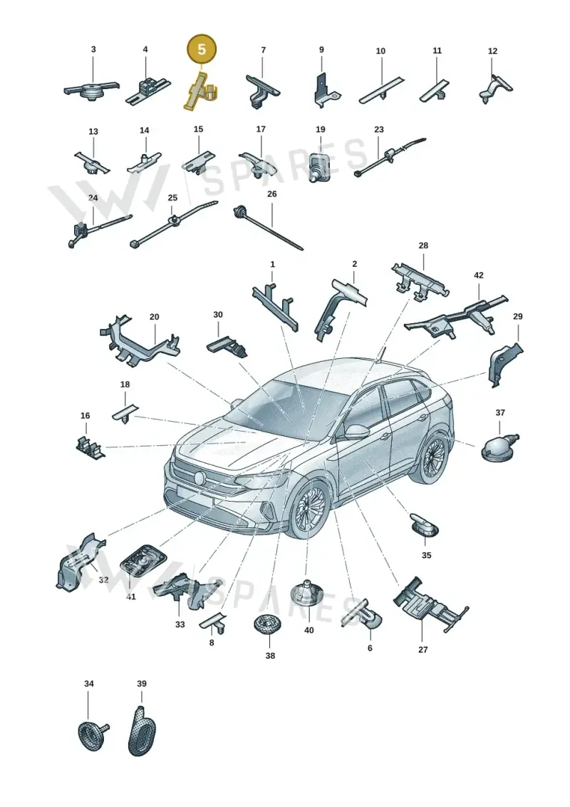 3B0971848E — Volkswagen Taigo (2021-2025) diagram 2f0971083, position 5