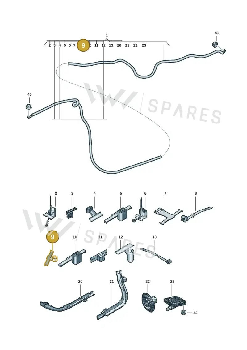 3B0971848E — Audi A5 Limousine (2024-2025) diagram 8wk972000, position 9