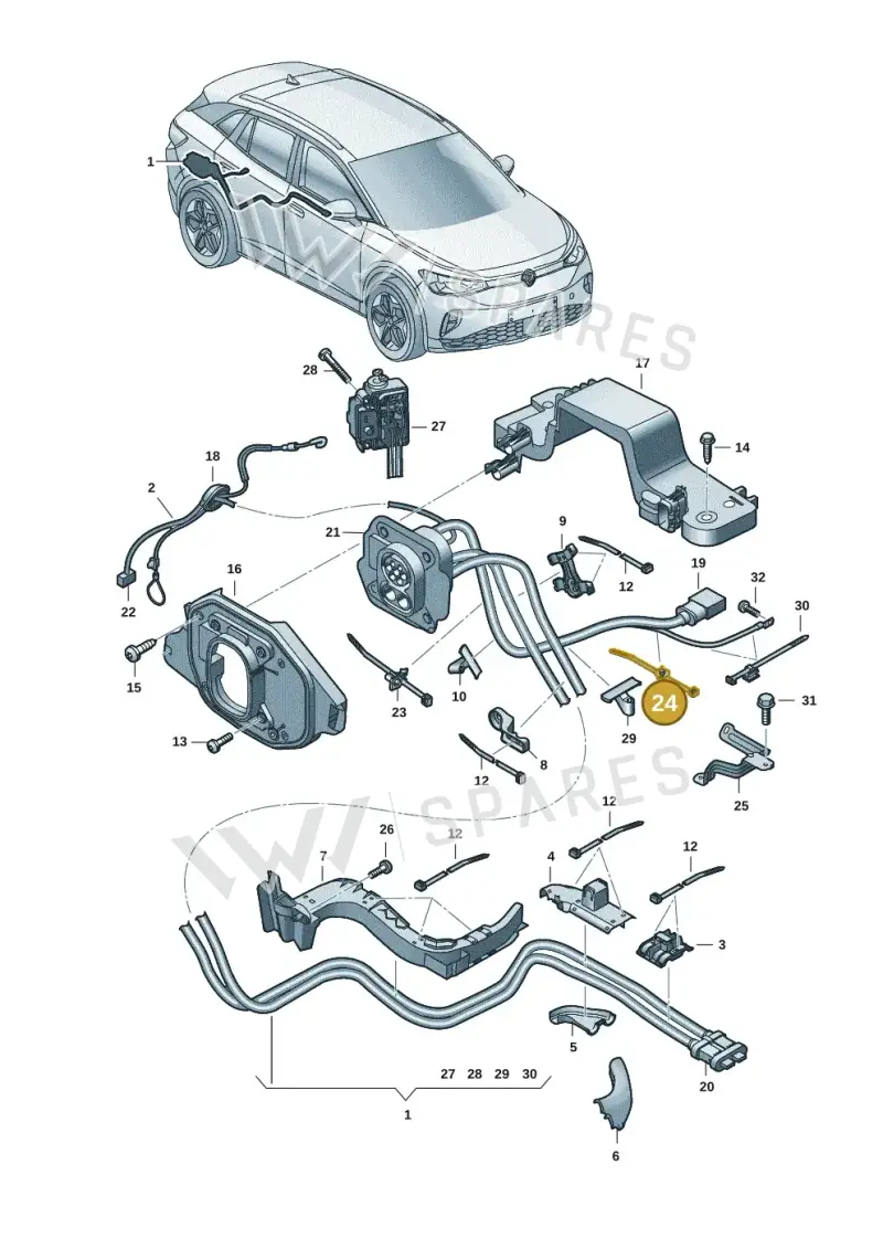 3B0971848H — Volkswagen ID.4 Pro (2020-2023) diagram 11a970005, position 24
