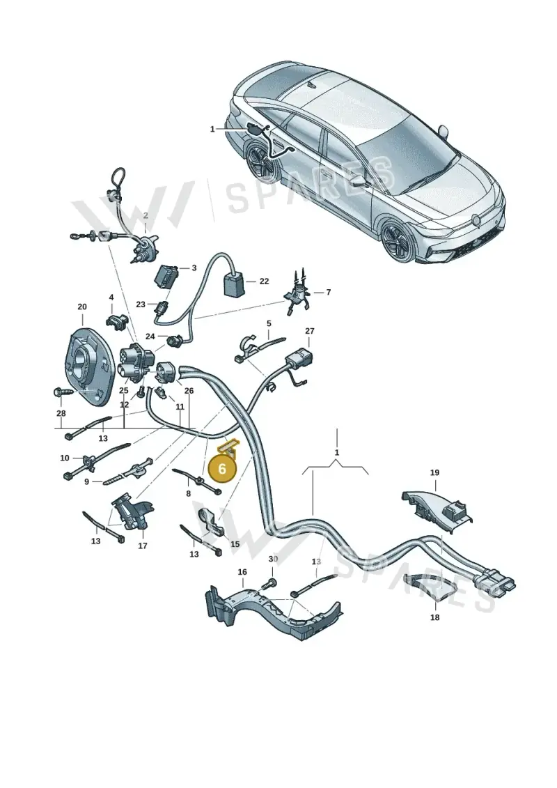 3B0971848H — Volkswagen ID.7 Limousine Pro (2023-) diagram 14b970150, position 6