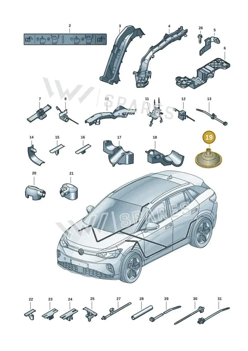 3B0971913E — Volkswagen ID.4 Pro (2020-2023) diagram 11a972001, position 19
