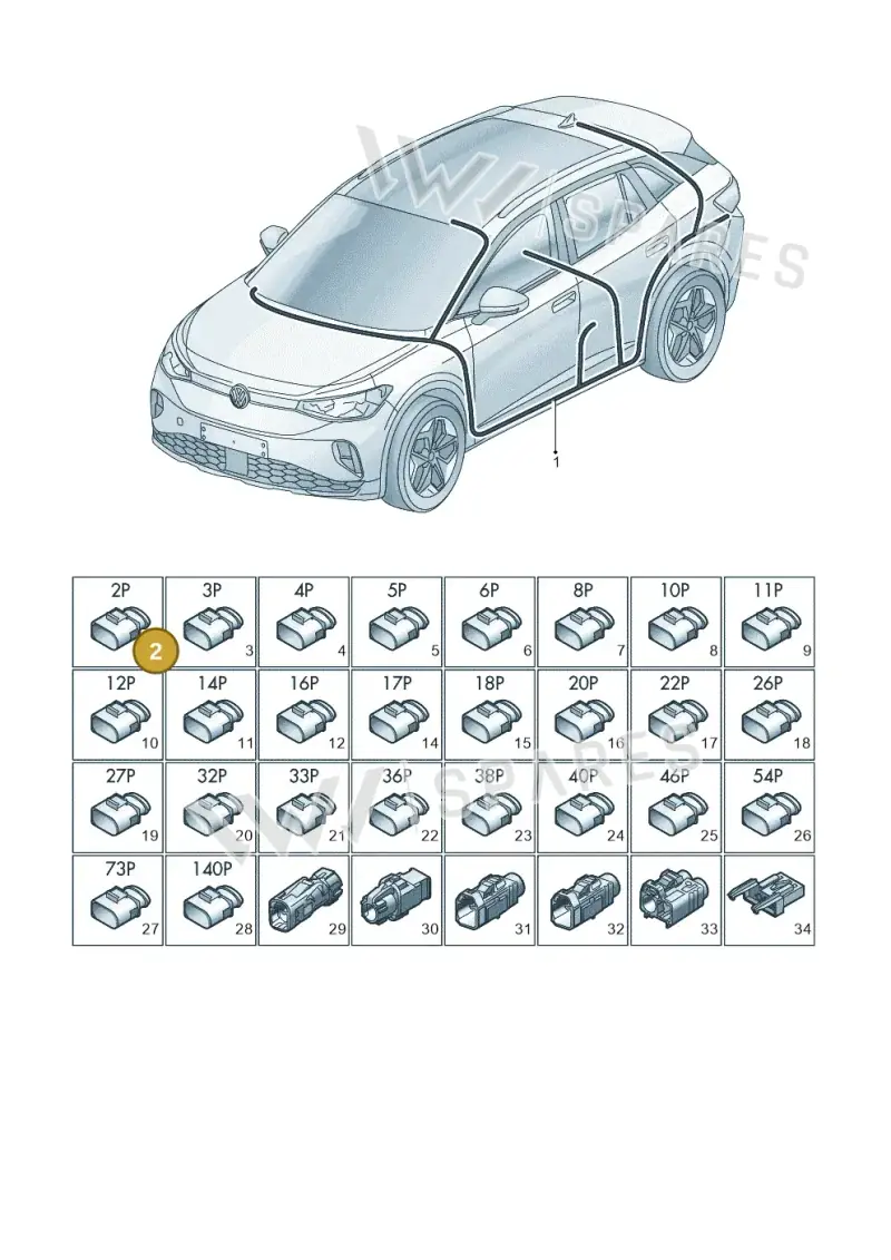 3B0972702 — Volkswagen ID.4 Pro (2020-2023) diagram 11a971090, position 2