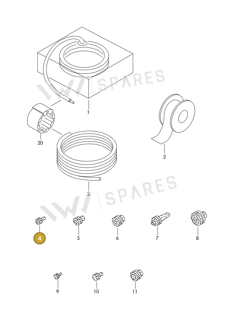 3B0972742C — Skoda 1J0 platform diagram 198979200, position 4